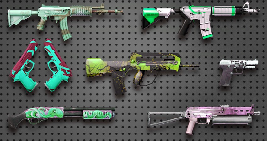 Weapons with stylish skins
